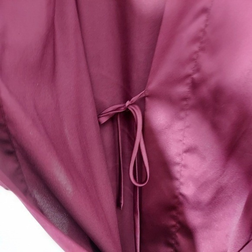 Victoria Secret Robe XS Purple Bridal Getting Ready Kimono Boudoir Satin Wrap - Picture 5 of 11